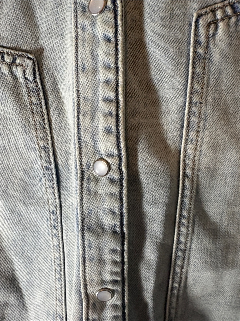 wild fable Light Blue Denim Button-Up Shacket - Picture 4 of 6